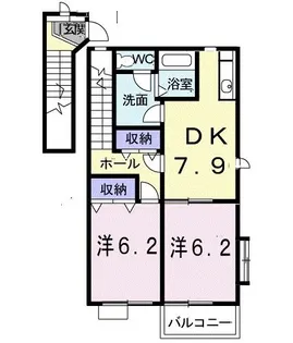 La.アルモニーA【2階】の間取り