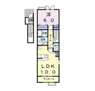 ソレアードII【2階】の間取り