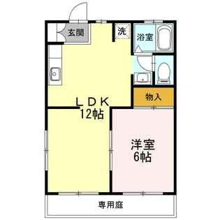 サニーコーストB【1階】の間取り