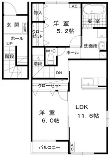 プラントスクエアA【2階】の間取り
