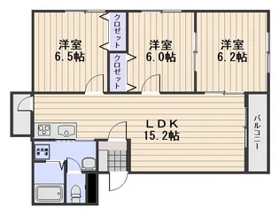 カーサソラーレ【2階】の間取り