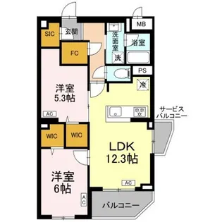 ロイジェント上板橋【1階】の間取り