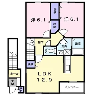 レバンテB【2階】の間取り