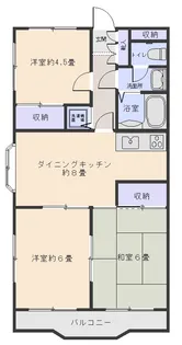 サンシティ壱番館【4階】の間取り