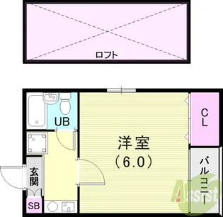 THREE FIELD和田岬【5階】の間取り