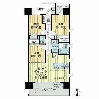 ライオンズ名古屋ステーションアクシス【3階】の間取り