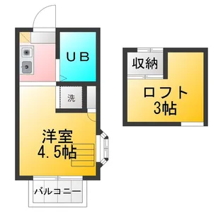 アビタシオン東伏見A【1階】の間取り