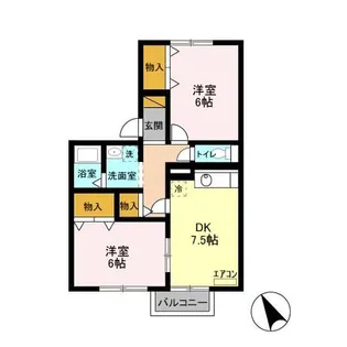 メゾンプレミールII【1階】の間取り