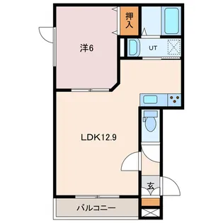 ゼクシア光洋【1階】の間取り
