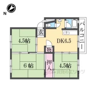 伊丹鴻池第6団地8号棟【5階】の間取り