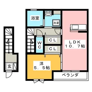 Riqueza黒野【2階】の間取り