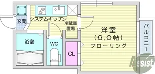 クオーレ米ヶ袋1【1階】の間取り