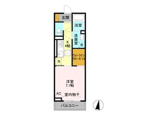 レフィナードC棟【3階】の間取り