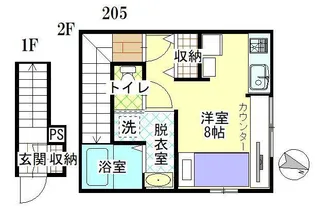 Dフロンティア宮野浦【1階】の間取り