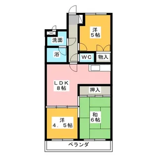 ヒルサイド植田【3階】の間取り