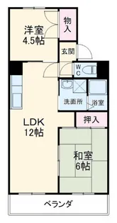 ハイツ新宿【1階】の間取り