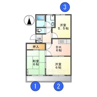 フローラルコート【2階】の間取り