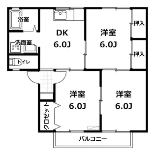 第2FUSAコーポ【2階】の間取り