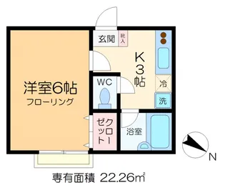 バーナルヒルズIIA・B【2階】の間取り