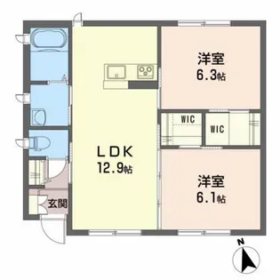 つくし C【1階】の間取り