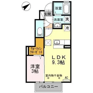 リヴィエールスクエア【1階】の間取り
