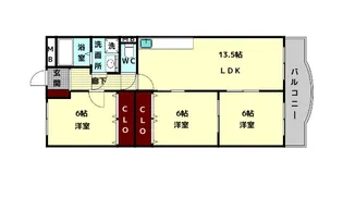 パストラール西大寺【3階】の間取り