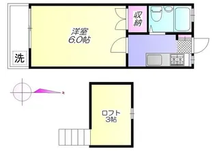 フラワーハイツ【2階】の間取り