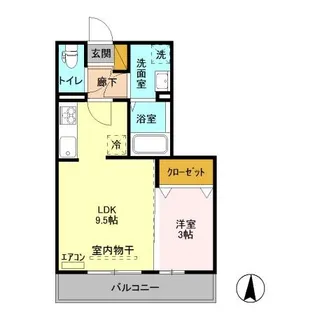 ゼピュロスみどりの F【2階】の間取り