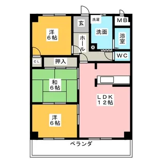 ロイヤルコート【2階】の間取り