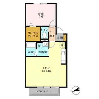 ウエストコート【2階】の間取り
