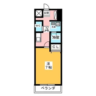 スカイフラット名古屋【2階】の間取り