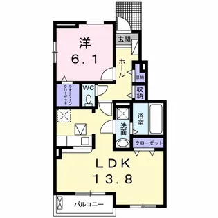 ハイソラーレ III【1階】の間取り