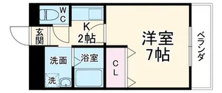 カーサ塩池【2階】の間取り