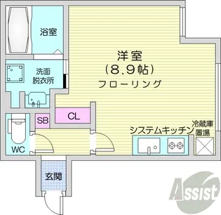 マレッセエクラ桑園【1階】の間取り