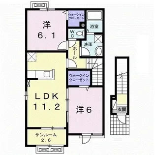 ラ・ボエーム【2階】の間取り