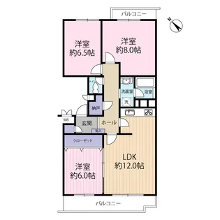 第二検見川ハウス【5階】の間取り