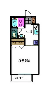 リバーハイムB【1階】の間取り