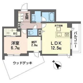 コンティキュール熊之堂【1階】の間取り