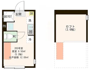 メゾン フルール 小岩駅前【2階】の間取り