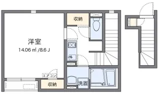 クレイノリヴェールの森【1階】の間取り