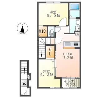 グレイシャス【2階】の間取り