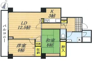 アルーサ北与野ノースピア上落合 5号棟【6階】の間取り