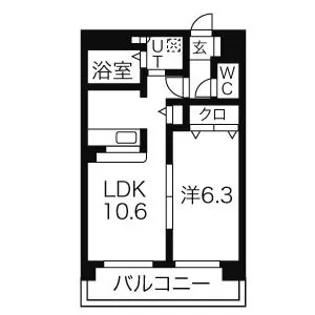 リバティー宮千代【1階】の間取り
