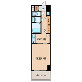 白島城北東亜ビル【8階】の間取り