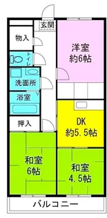 スカイレジデンス【2階】の間取り