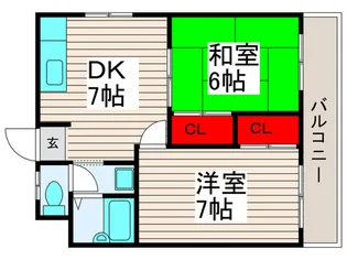 サニ-ハイツ島根【3階】の間取り