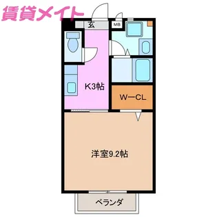スレーヌ八剣【1階】の間取り