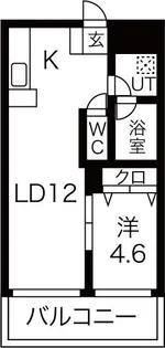 ビュークレスト京町【4階】の間取り