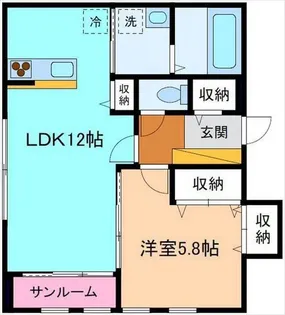 INTEGRAL奥井町 B棟【1階】の間取り
