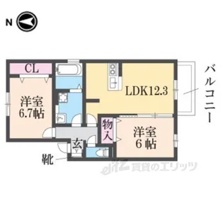 カーサ法隆寺【1階】の間取り
